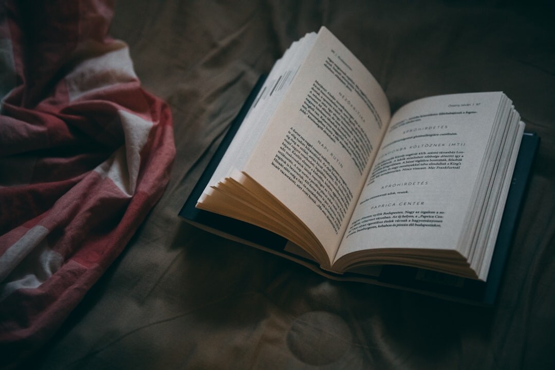 open mystery book on table
